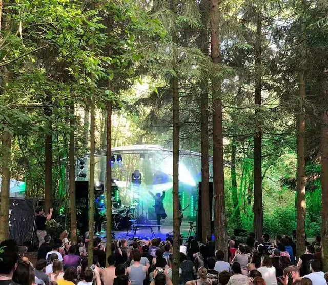 音乐节的森林舞台